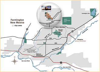 Map of Farmington, NM local real estate
